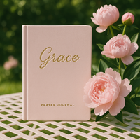 Journal de prière LABON Grace, couverture rigide rose, dorure à chaud, élégant carnet de dévotion chrétienne pour la foi, cadeau biblique, journal, livre avec logo