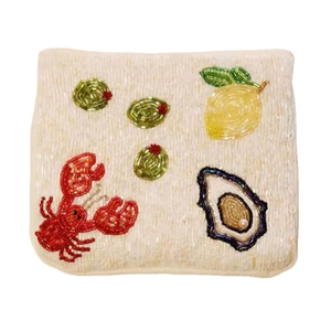 Sac à fermeture éclair miniature tendance et mignon avec broderie de scorpion et de citron, perles uniques et élégantes par MD HANDICRAFTS - Product Image 1