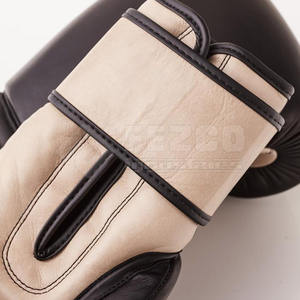 Gants de boxe en cuir les plus vendus avec coutures renforcées en mousse absorbant les chocs coupe réglable - Product Image 4