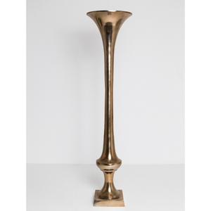 Florero de Metal hueco con acabado plateado de diseño moderno, estilo martillado para mesa, sala de estar, exhibición de recepción de bodas - Product Image 6