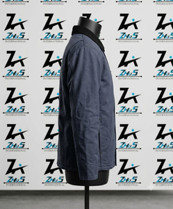 Veste en toile marine pour homme ZhuS International, col rond, patchwork, couleur unie, style vêtements de travail en coton, veste en toile d'hiver - Product Image 3