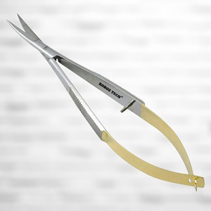 Ciseaux micro-chirurgicaux à ressort en or TC, 12 cm, équipement de microchirurgie, acier inoxydable allemand, ciseaux à ressort micro-action - Product Image 1