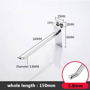 Ganchos Metálicos Cromados HOOKEI para Panel Perforado, de 50mm-300mm, Ganchos Duraderos de Malla Metálica con Capacidad de hasta 9.9 lb para Uso en Tiendas y Comercios - Product Image 2