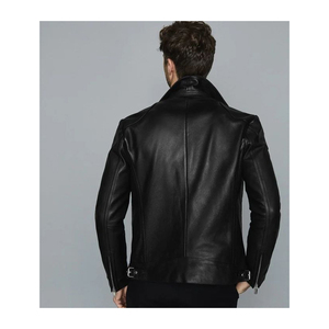 2022 vestes en cuir véritable élégantes pour hommes 100% chaudes avec décoration en fourrure et col à capuche manteau d'hiver à motif imprimé Offre Spéciale - Product Image 5