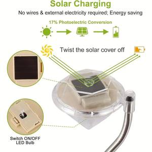 ไฟ LED ทรงโค้งพลังงานแสงอาทิตย์โค้งไฟตกแต่งกลางแจ้งหลายสีสแตนเลสไฟทางเดินเดิมพัน - Product Image 6