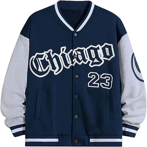 Blouson aviateur Varsity Baseball pour homme Vintage Rugby Graphic à manches longues Casual Unisex Streetwear Coats - Product Image 6