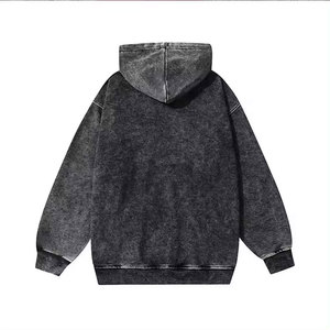 Sudadera con capucha térmica vintage personalizada para hombre, ropa informal recortada de algodón 100%, patrón sólido con capucha a granel, sudadera con estampado de soplo sin cuerdas - Product Image 2