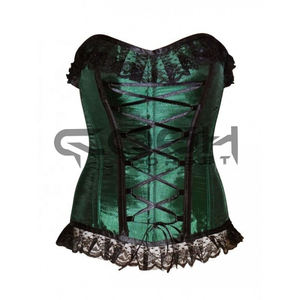 Corset en satin avec lacets sur le devant et ruban décoratif - Product Image 1