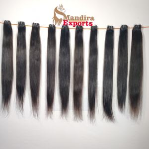 Extensiones humanas de onda profunda sueltas naturales, mechones rectos de visón largo indio crudo alineado con cutícula virgen 100% del proveedor al por mayor - Product Image 1