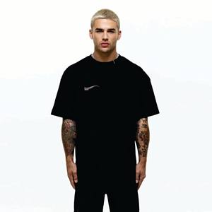 Camiseta de algodón vintage en blanco de alta calidad al por mayor personalizada-Liso, de gran tamaño, diseño de hombro caído para hombre - Product Image 1