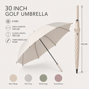 Luxury Advertising Gifts Business 60mph <b>Windproof</b> 190T Fabric Rain Japan Korea Custom Print Straight Golf <b>Umbrella</b> With Logo - Product Image 2
