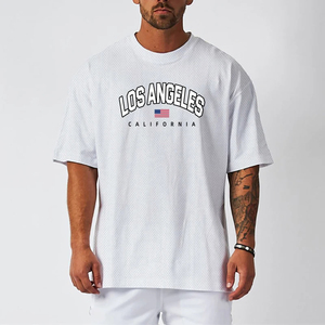 Camiseta de entrenamiento de gran tamaño con logotipo personalizado al por mayor, camiseta de gimnasio con estampado naranja para hombre con UPF50, ropa deportiva de secado rápido, cómoda y transpirable - Product Image 4