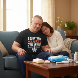 Camiseta de Recuperación Postoperatoria de Fusión Espinal de Mi Esposa - Producto Promocional - Product Image 3