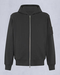 Sudadera con capucha de gran tamaño con cremallera para hombre, ropa informal elegante y moderna, sudadera ligera con logotipo personalizado - Product Image 3