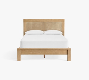 Bền hiện đại tối giản bedframe trong màu sắc tự nhiên Gỗ Tếch gỗ gụ suar gỗ rắn phong cách cho khách sạn biệt thự mô hình 2100807 - Product Image 2