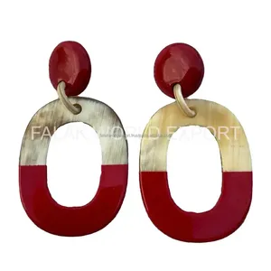 Premium Trendy Vintage Horn <b>Earrings</b> for Women Latest Anniversary Designs <b>Top</b> Indian Exporter Bulk Available FWE - Product Image 1