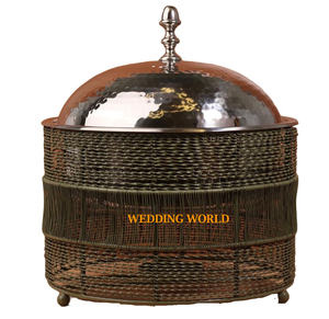 Réchaud alimentaire en métal noir et or, qualité supérieure, fait main, style classique, nouveau modèle, élégant. - Product Image 2