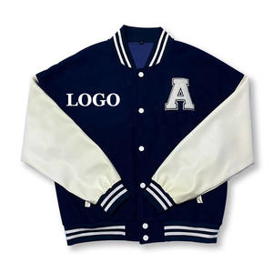 Veste universitaire personnalisée broderie chenille manches en cuir Homme école collège équipe de baseball hommes vestes bombardiers Letterman - Product Image 6