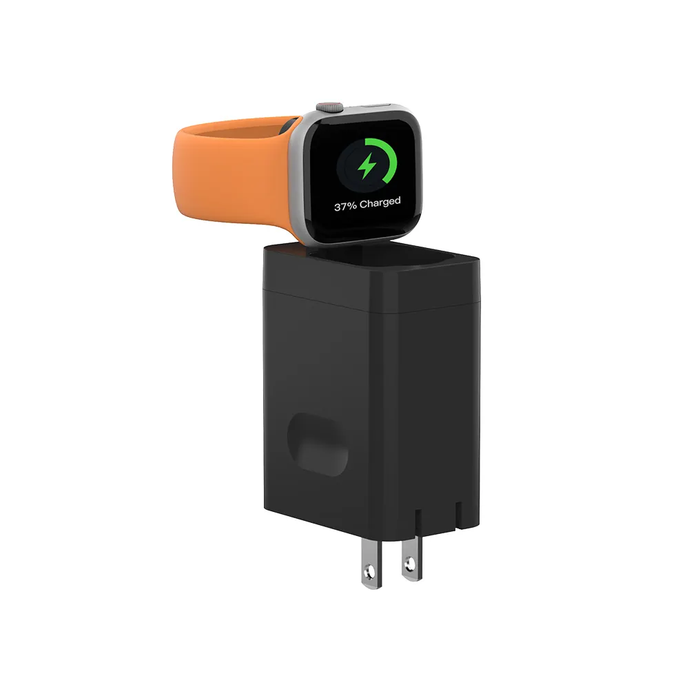 도매 새로운 4 In 1 USB 유형 C 고속 47W 시계 무선 충전 충전기 휴대 전화 용 벽 전원 어댑터