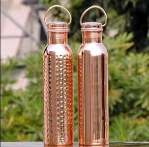 Premium Eco-Friendly <b>Vintage</b> Copper Water <b>Bottle</b> Leak-Proof Lid Hand Finished Ayurvedic Approved Detox Digestive Support Custom - Product Image 5