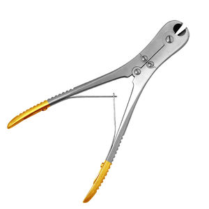 Cortador de alambre 7 "Cortador de alambre lateral frontal ortopédico de doble acción Cortador de alambre Tc Pin Material japonés Acero inoxidable OEM - Product Image 2