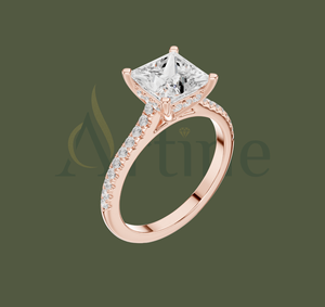 Hint encuentra anillo de diamante CVD de oro Real de 10 quilates para bodas - Product Image 1