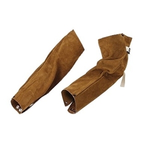 Mangas de soldadura de cuero dividido de piel de vaca Mangas de cuero anticorte resistentes al calor largas con transpirabilidad para trabajos de soldadura - Product Image 2