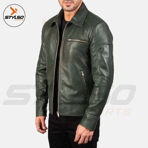 2023 Hot Selling <b>Men's</b> Stand Collar Leather <b>Jackets</b> Casual Winter Wear with Warming Features - Product Image 3