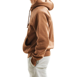 Survêtement lourd hommes plaine 100% coton ajusté décontracté logo personnalisé à manches longues pull à capuche 2025 - Product Image 3