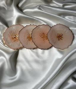 Ensemble de sous-verres en résine époxy faits à la main pour la table à manger, décoration de la maison, cuisine et bar, vente en gros en Inde - Product Image 4