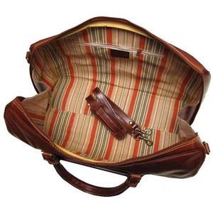 Sac de voyage en cuir bleu marine et beige pour homme, sac de week-end de luxe bicolore, sac de voyage pour la nuit, sac de sport, grand sac fourre-tout en polyester - Product Image 2