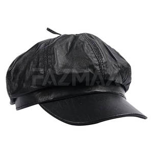 Sombrero de cuero de talla grande para la venta en línea Sombrero de cuero de nueva llegada personalizado Sombrero de cuero de color personalizado - Product Image 3