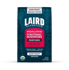 กาแฟเพอรูด์ดาร์กโรสต์ Laird Superfood ผสมเห็ดเพื่อสุขภาพ เมล็ดกาแฟบดเพอรูด์ออร์แกนิกแท้ ขนาด 20 ออนซ์ กระเป๋า - Product Image 1