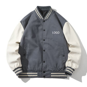 Blousons aviateur universitaire en laine Letterman pour hommes de haute qualité Blouson en toile avec logo personnalisé prix de gros sur le devant Service OEM - Product Image 4