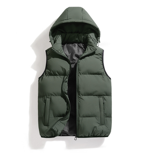 Chalecos de Invierno sin Mangas, Chaleco Acolchado de Algodón con Logotipo Personalizado, Chaleco Corto Acolchado Cortavientos para Hombre - Product Image 2