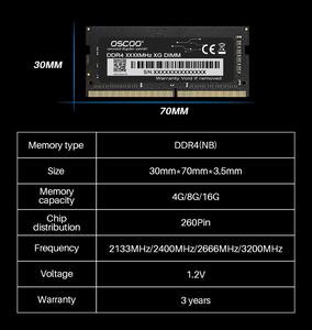 Hot bán DDR4 SODIMM Bộ nhớ 8/16 GB 3200MHz cho máy tính xách tay máy tính xách tay 2400 2666MHz - Product Image 6