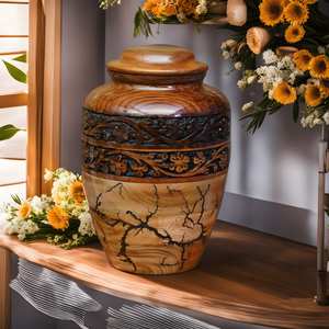 Urna para Cremación de Adultos, Masculina y Femenina, para Entierro, Urna de Madera de Palisandro Hecha a Mano para Mamá y Papá, Urnas de Madera para Cenizas Humanas - Product Image 4