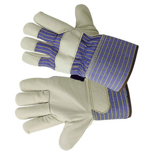 Guantes de seguridad de piel de vaca de palma completa para trabajo de construcción de estilo occidental, guantes de trabajo resistentes al calor - Product Image 4