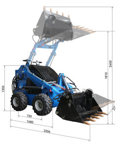 Mini Pala Cingolata o Gommata 4x4 da Fattoria ad Alto Flusso di Grande Successo dalla Cina, Mini Pala Gommata con Motore Diesel - Product Image 2