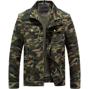 Chaqueta de Camuflaje de Lona de Algodón Refrescante para Hombre, Estilo Urbano Corto, Lavada, para la Temporada de Invierno - Product Image 1