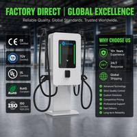 EVMATE 40kW 60kW 80kW Double Connecteur DC EV Chargeur CCS2 OCPP 1.6J OTA Piédestal Commercial EV Station De Recharge pour Parking Public