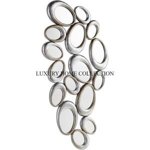 Cadre de miroir mural en métal antique magnifiquement fabriqué à la main avec des motifs ornés pour une décoration intérieure luxueuse - Product Image 4