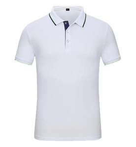 Chemises décontractées pour hommes en coton 100% tricoté uni 220g à manches courtes, brodées, séchage rapide, avec patte de boutonnage et col rabattable, personnalisables - Product Image 6