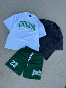 Camiseta Chicago Extra Grande Personalizada con Envío Gratuito, Camiseta de Algodón Orgánico para Hombre, Impresión Serigráfica, Talla Grande, Ropa Urbana, Diseño Gráfico Grande - Product Image 4