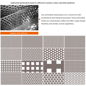 Panneau de façade perforé en aluminium architectural moderne <span class=keywords><strong>pour</strong></span> revêtement mural, décoration intérieure/extérieure, écran de séparation - Ignifuge - Product Image 3