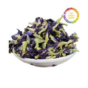 ดอกอัญชันผีเสื้อสีฟ้าอบแห้งสีทอง99ใบ-ทำความสะอาดถุง100g-200g-500g-1kg สำหรับใส่ชาของหวานตกแต่งการทำอาหาร - Product Image 5