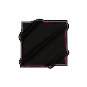 Pañuelo de Seda Personalizado con Diseño Floral y Borde Negro Cuadrado - Product Image 1