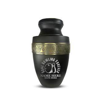 Urne de crémation humaine personnalisée pour adultes avec nom gravé personnalisé Date Navire pour les cendres et les séries Elite Lover Noir Taille personnalisée - Product Image 1