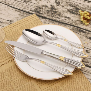 Vaisselle de table en acier inoxydable couleur or de bonne conception ensemble de couverts d'ustensiles de cuisine en gros ensemble de couverts alimentaires au prix le plus bas - Product Image 6