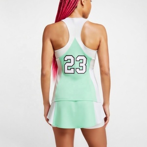 Moisture Wicking UV Protection High Waist Tennis Dress <b>Skirt</b> Set with Shorts Squat Proof Hidden Pocket Workout Gym Training - Product Image 4